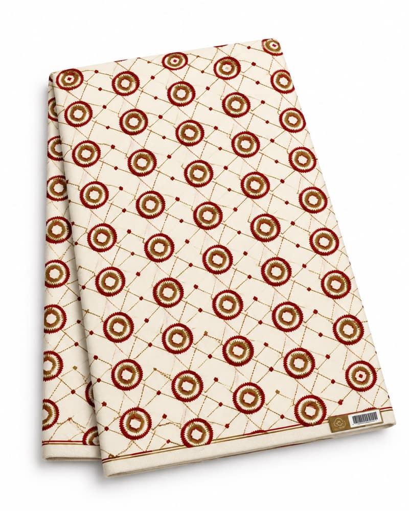 Braid Grid — Wax Red fabric — Pattern