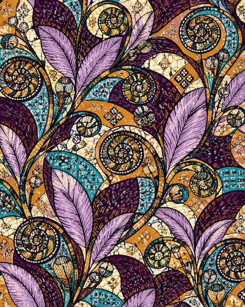 Lilac Spiral Fabric