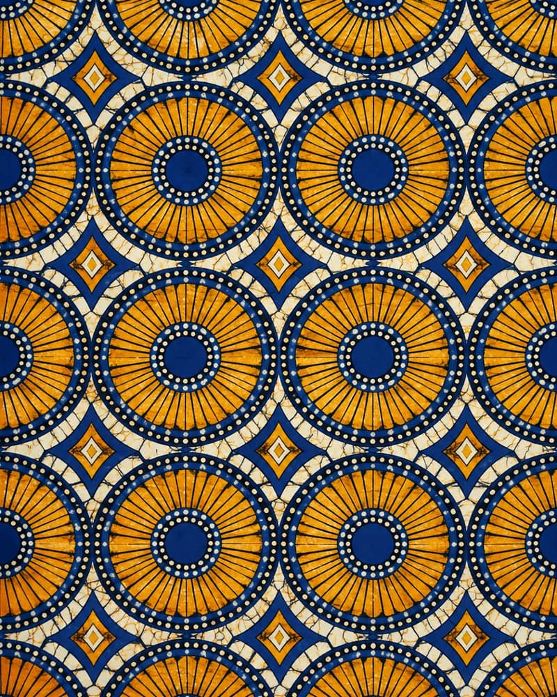 Sunwheel Cascade fabric — Pattern