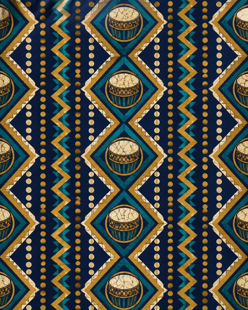 Diamond Drums fabric — Pattern