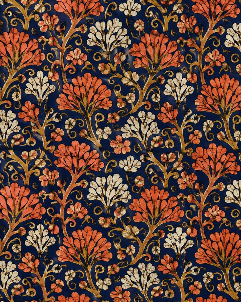 Coral Bloom fabric — Pattern