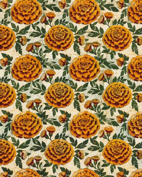 Marigold Medallion Fabric
