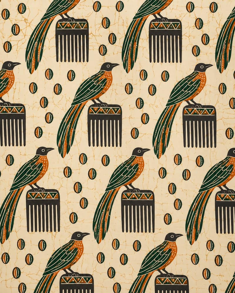 Bird & Comb fabric — Pattern