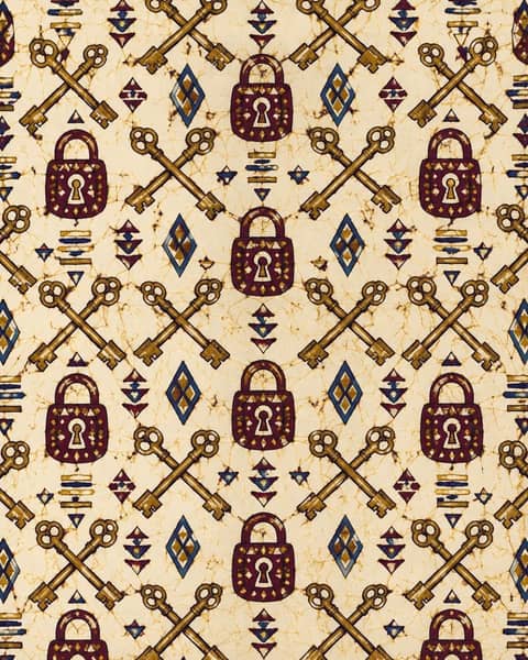 Kente Keys Fabric