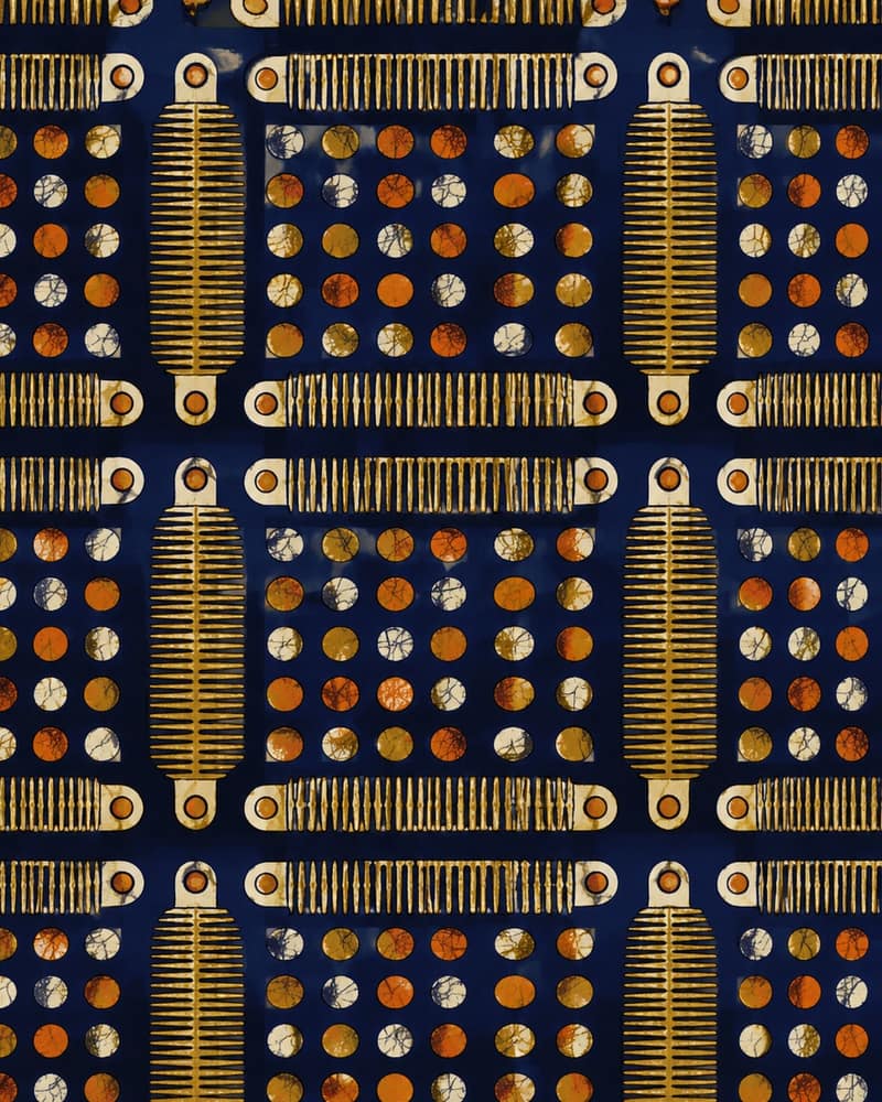 Comb Border fabric — Pattern