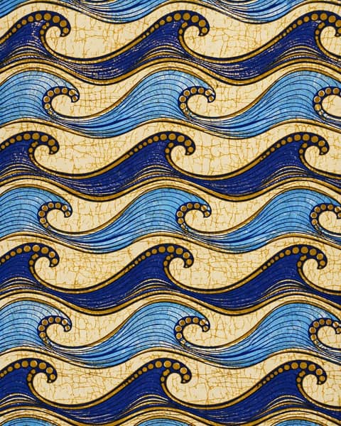 Wave Border Fabric