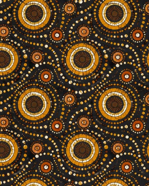 Amber Orbits Fabric