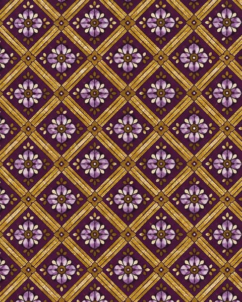 Plum Lattice Fabric
