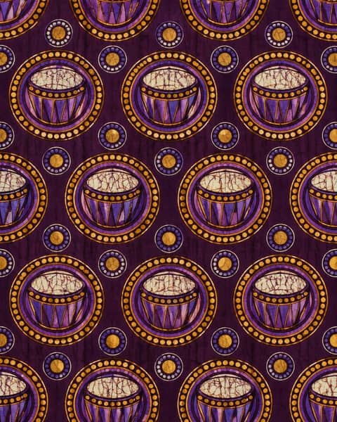 Violet Drum Fabric
