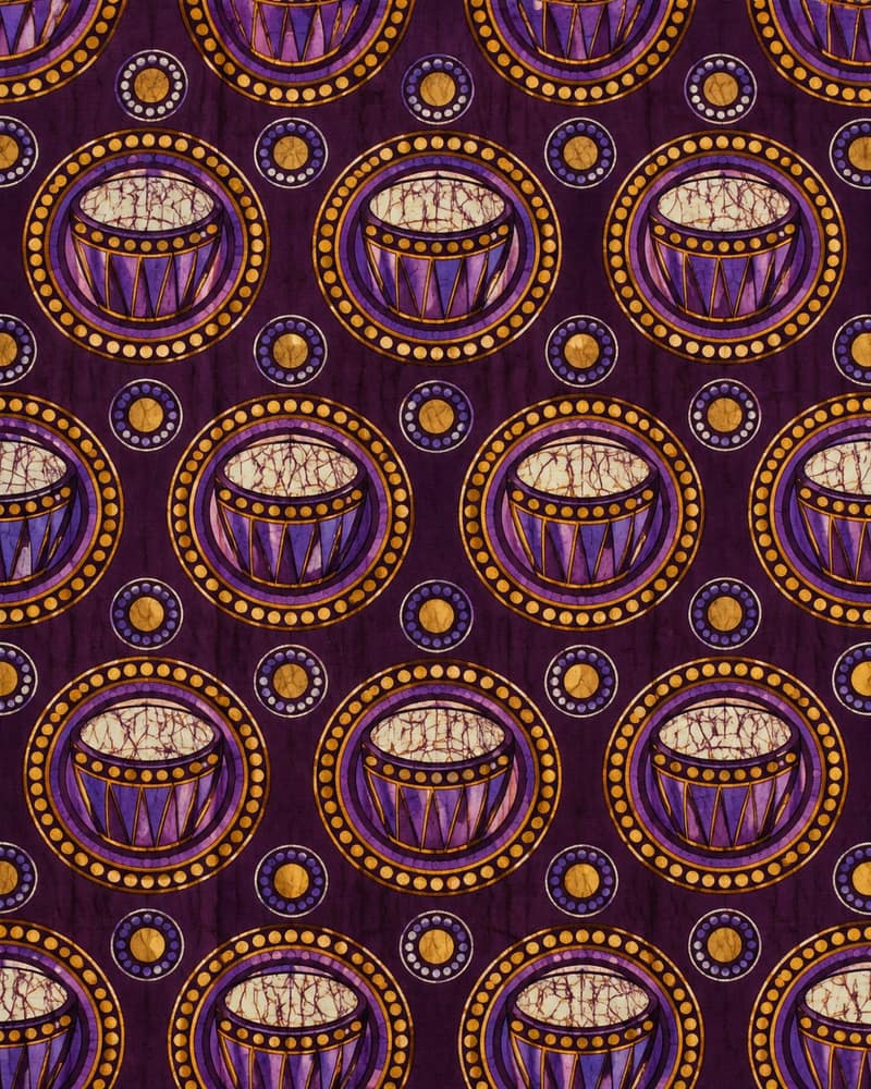 Violet Drum fabric — Pattern