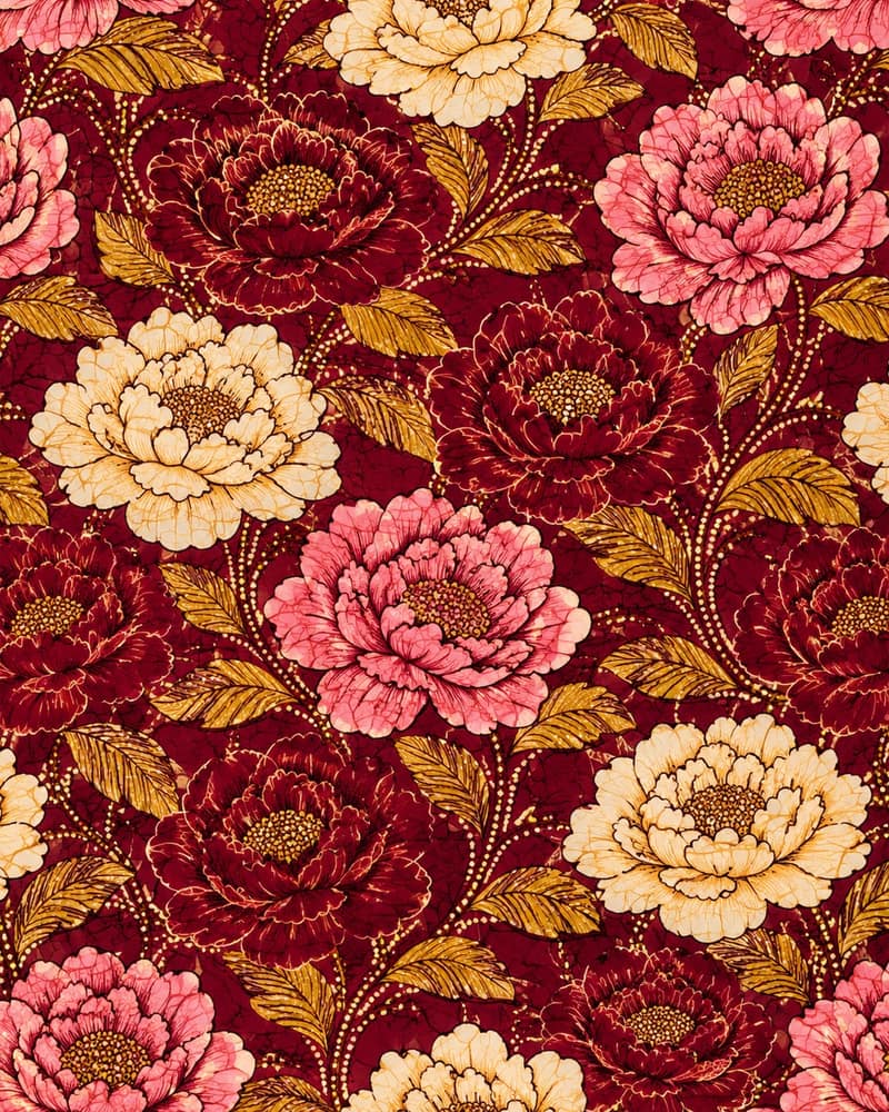 Peony Procession fabric — Pattern
