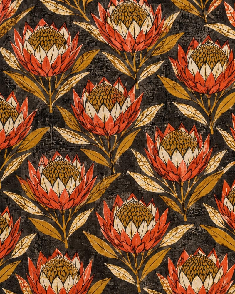 Protea Crown fabric — Pattern