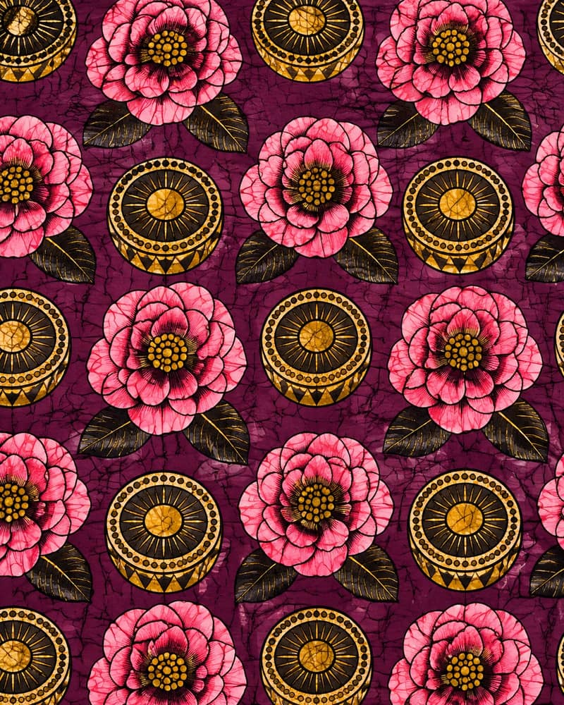 Camellia Drum fabric — Pattern
