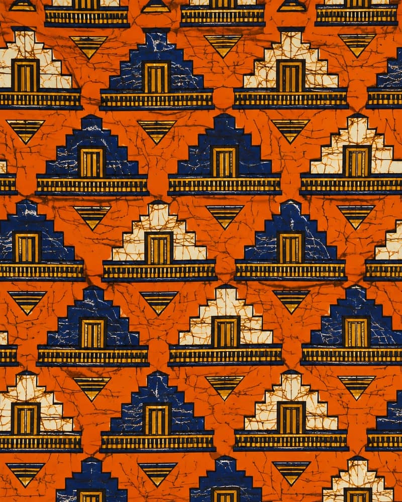 Temple Steps fabric — Pattern