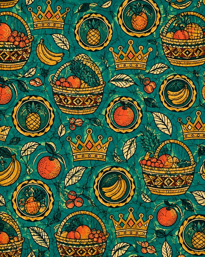 Market Crown fabric — Pattern
