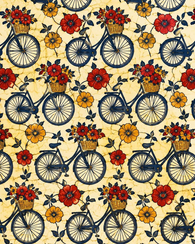 Bicycle Court fabric — Pattern