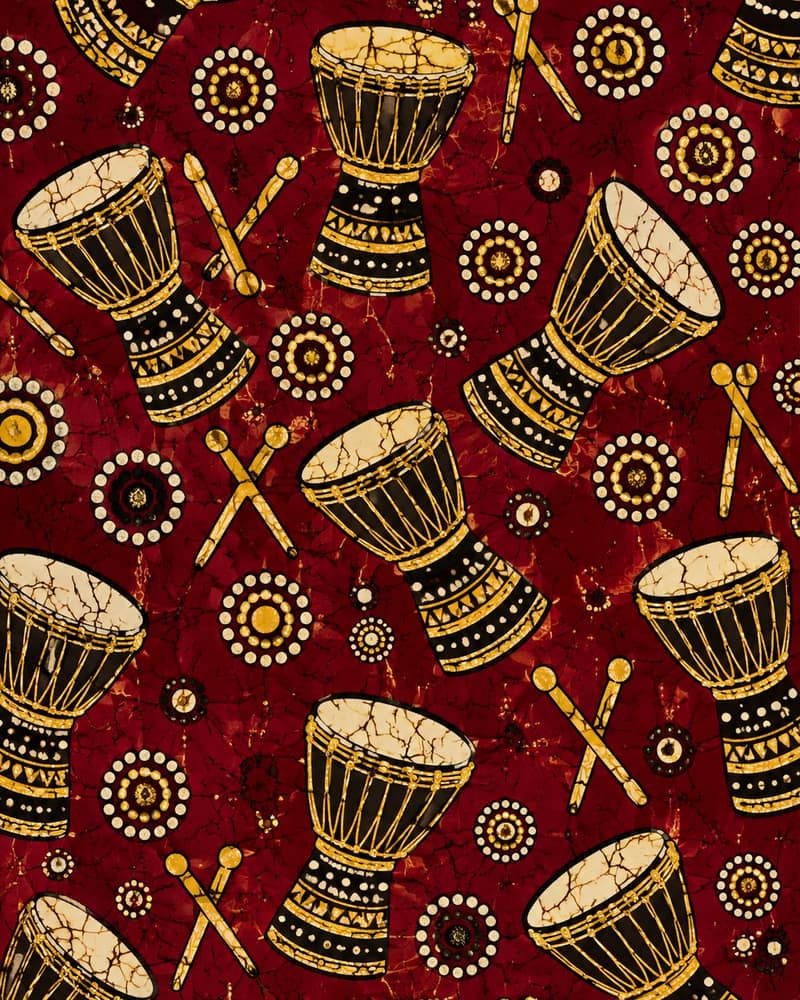 Drummer's Court fabric — Pattern