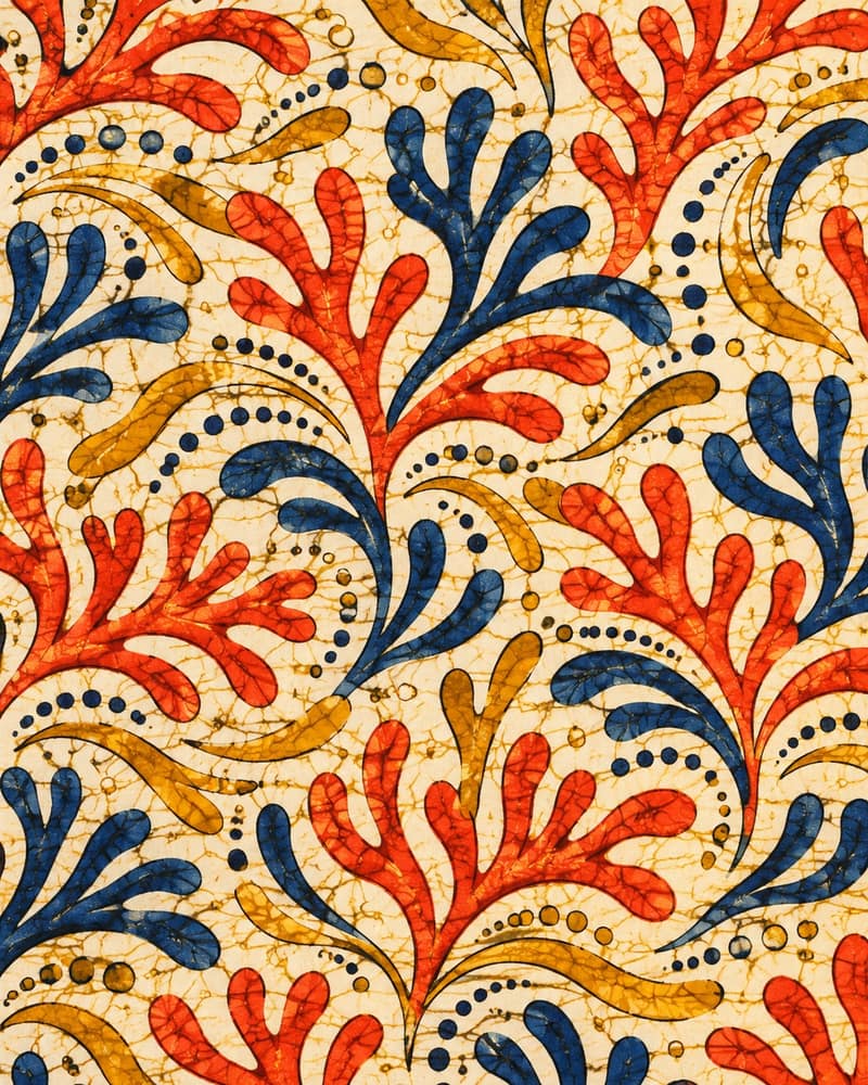 Coral Script fabric — Pattern