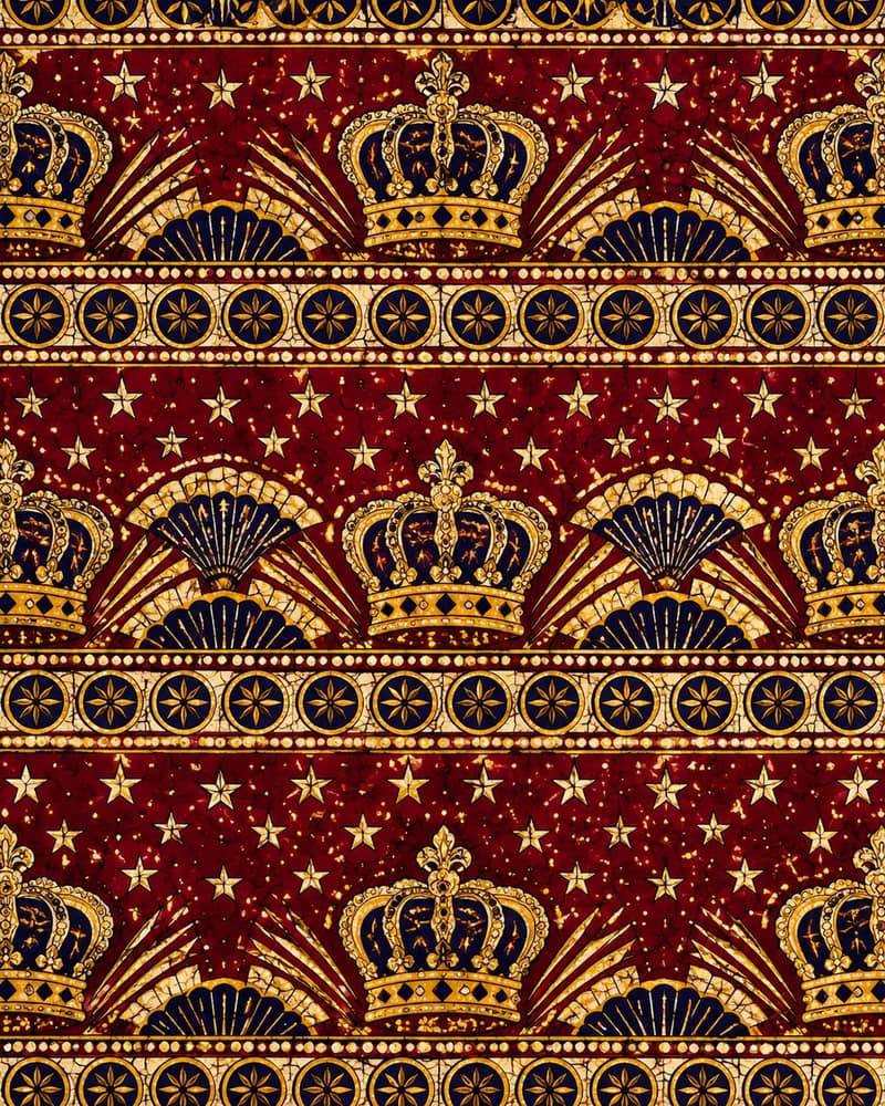 Coronation Border fabric — Pattern